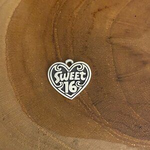 James Avery Sweet 16 Heart Charm, Sterling Silver